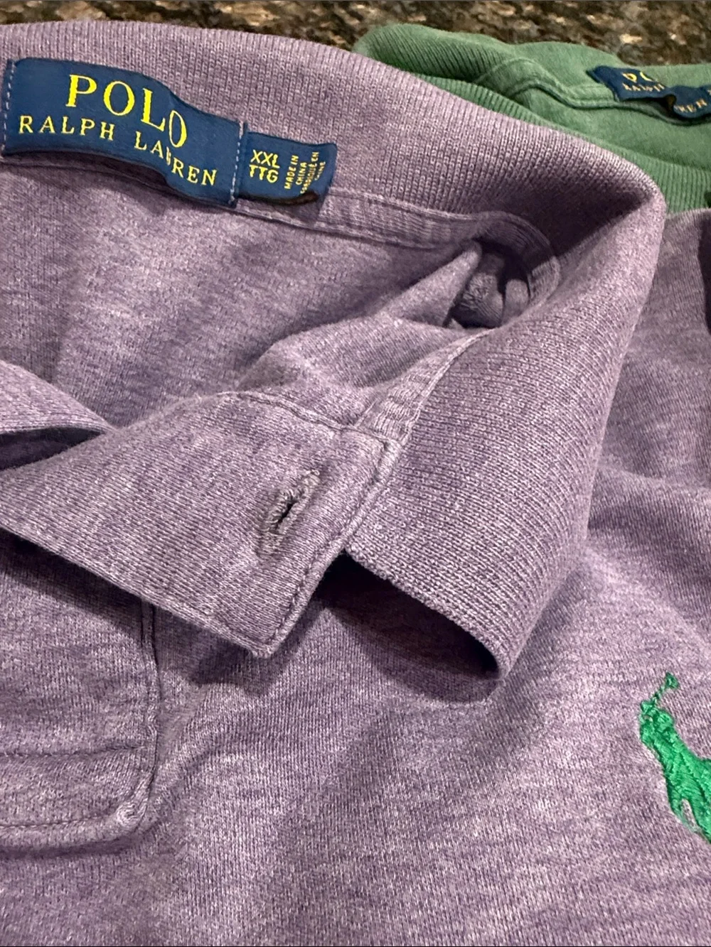 Polo by Ralph Lauren Purple Polo with Green Logo